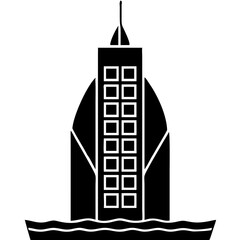 Creative Skyscraper Icon Vector Illustration | Modern City Building Design for Urban & Architecture Graphics