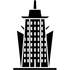 Creative Skyscraper Icon Vector Illustration | Modern City Building Design for Urban & Architecture Graphics