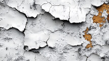 Obraz premium Black white wall cracked textured pattern high resolution hd background