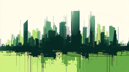 Obraz premium Futuristic urban skyline drawing features abstract curves and steel structures envisioning a new era of city planning and innovative construction