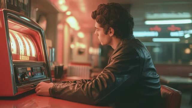 Classic era: retro youth, rockabilly spirit, pinup allure, Hollywood fashion, neon brightness, jukebox sound, diner scene, vintage chic, 50s elegance, stylish appeal, timeless romance.