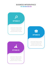 Vertical progress bar featuring 3 arrow-shaped elements, symbolizing the three stages of business strategy and progression. Clean timeline infographic design template. Vector for mobile presentation.