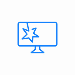 broken screen icon sign vector