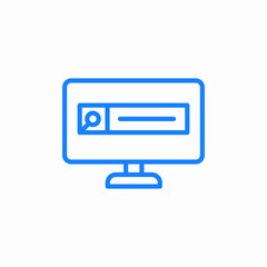 desktop monitor icon sign vector