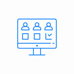 online meeting icon sign vector