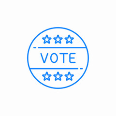 vote badge icon sign vector