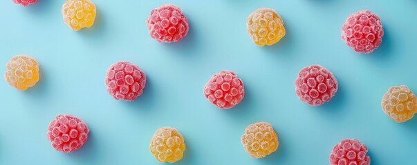 Row of jelly beans in a pattern
