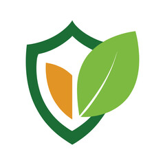  shield leaf fusion logo icon