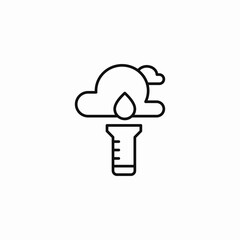 acid rain icon sign vector