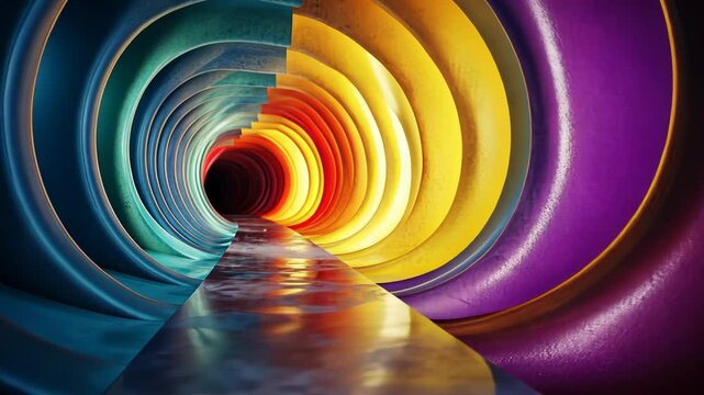Colorful Swirl Wallpaper with 3D Spiral Light Texture and Abstract Patterns