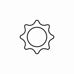 bright sun icon sign vector