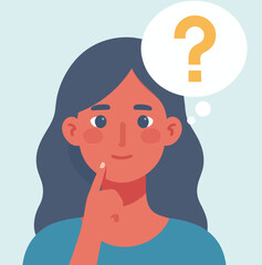vector image of a person thinking
