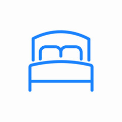 double bed icon sign vector