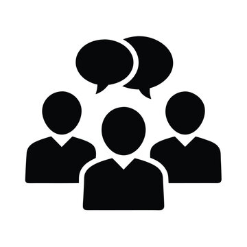 Group Talk Silhouette Icon