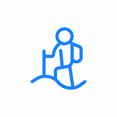 hiking person icon sign vector