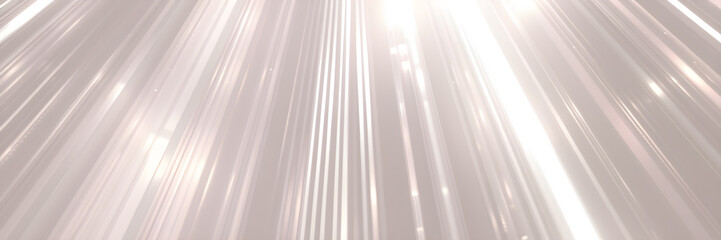 White and Beige Vertical Light Streaks Background. Bright glowing lines radiating upwards with sparkling particles on a light backdrop. Elegant ethereal effect.
