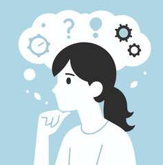vector image of a person thinking