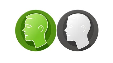 Commercial Intellect Rounded Icon: Vector Illustration for Marketing Materials