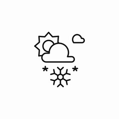 sleet weather icon sign vector