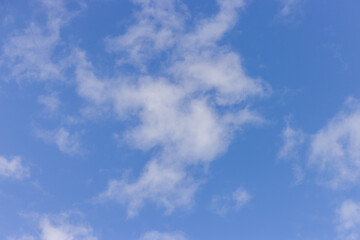 Bright Blue Sky with Whispy Clouds, Captured in BC, Canada