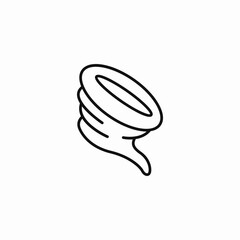 swirling tornado icon sign vector