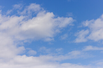 Naklejka premium Blue Sky With White Clouds Above BC, Canada on a Sunny Day