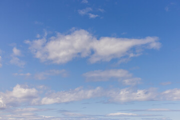 Fototapeta premium Clear Blue Sky With White Clouds Over BC, Canada