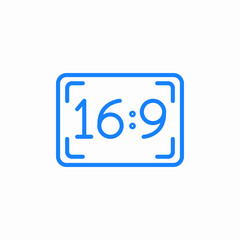 wide screen icon sign vector