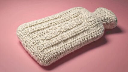 Fototapeta premium Handcrafted crochet heating pad with intricate design, perfect for keeping warm during chilly evenings.