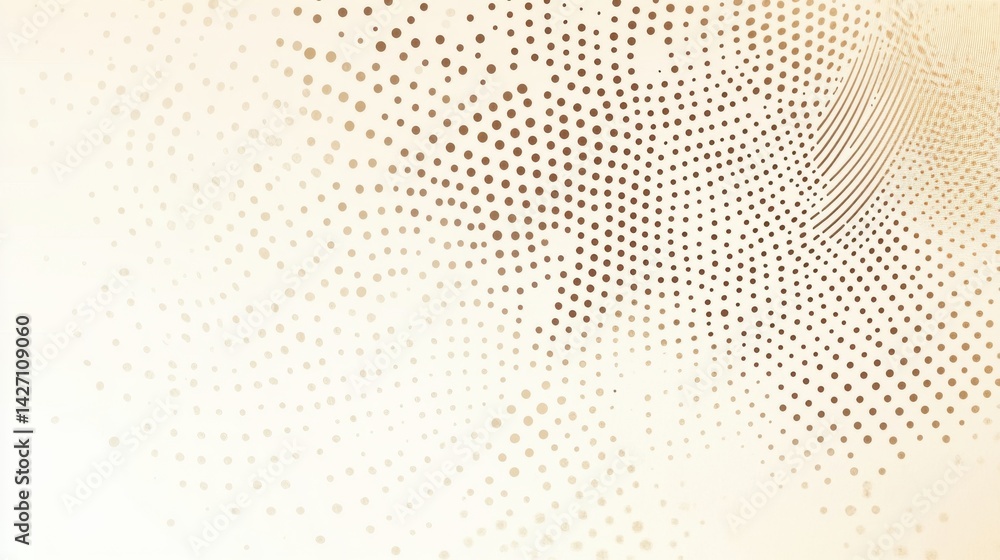 Poster abstract background with soft ecru tones dotted design and eggshell paper texture