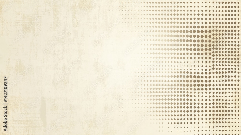 Poster abstract background with soft ecru tones dotted design and eggshell paper texture