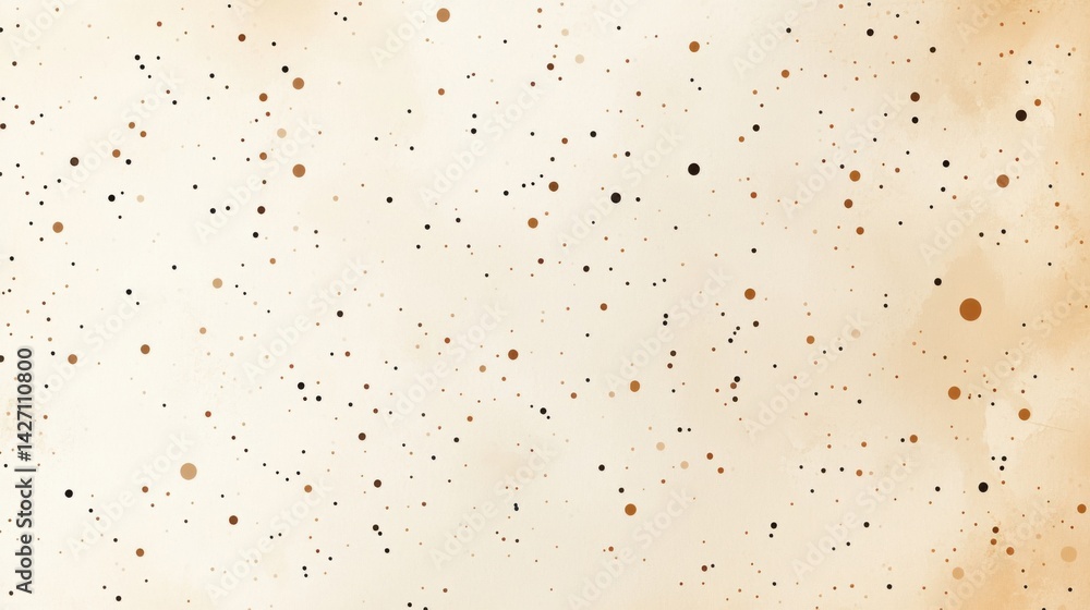 Poster abstract background with soft ecru tones dotted design and eggshell paper texture