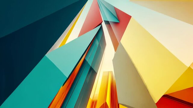 Colorful Geometric Rainbow Pattern Vector Illustration for Decorative Wallpaper