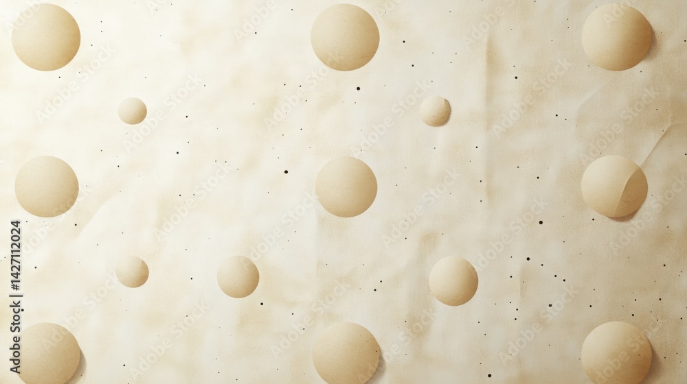 Poster abstract background with soft ecru tones dotted design and eggshell paper texture