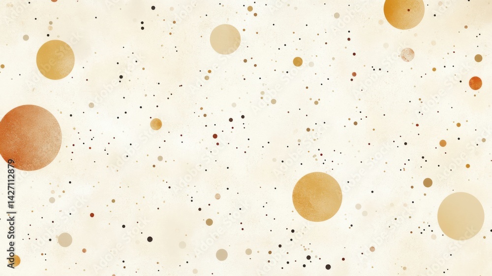 Poster abstract background with soft ecru tones dotted design and eggshell paper texture