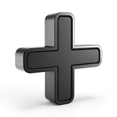 Fototapeta premium white cross on white background