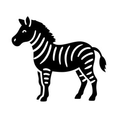 zebra icon, zebra silhouette vector illustration-simple silhouette illustration of zebra,zebra vector