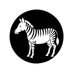zebra icon, zebra silhouette vector illustration-simple silhouette illustration of zebra,zebra vector