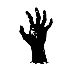 Obraz premium zombie hand icon, zombie hand silhouette vector illustration-simple silhouette illustration of zombie hand,zombie hand vector