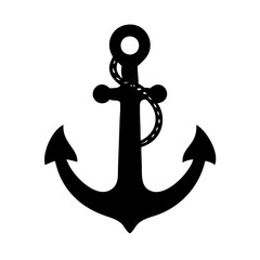 anchor icon, anchor silhouette vector illustration-simple silhouette illustration of anchor,anchor vector