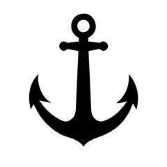 anchor icon, anchor silhouette vector illustration-simple silhouette illustration of anchor,anchor vector