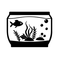aquarium icon, aquarium silhouette vector illustration-simple silhouette illustration of aquarium,aquarium vector