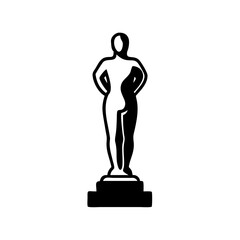 award statue icon, award statue silhouette vector illustration-simple silhouette illustration of award statue,award statue vector
