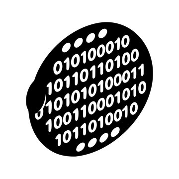 binary code icon, binary code silhouette vector illustration-simple silhouette illustration of binary code,binary code vector