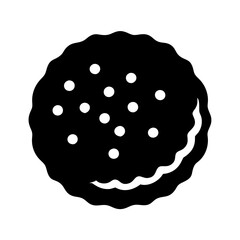 biscuit icon, biscuit silhouette vector illustration-simple silhouette illustration of biscuit,biscuit vector