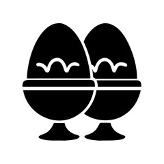 boiled eggs icon, boiled eggs silhouette vector illustration-simple silhouette illustration of boiled eggs,boiled eggs vector