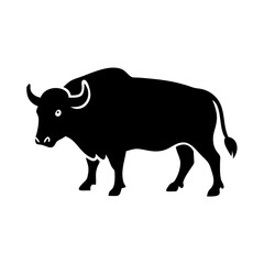 buffalo icon, buffalo silhouette vector illustration-simple silhouette illustration of buffalo,buffalo vector