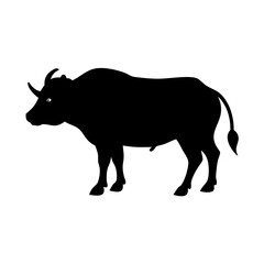 buffalo icon, buffalo silhouette vector illustration-simple silhouette illustration of buffalo,buffalo vector