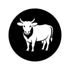cattle icon, cattle silhouette vector illustration-simple silhouette illustration of cattle,cattle vector