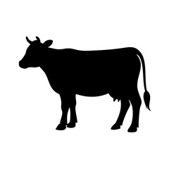 cattle icon, cattle silhouette vector illustration-simple silhouette illustration of cattle,cattle vector
